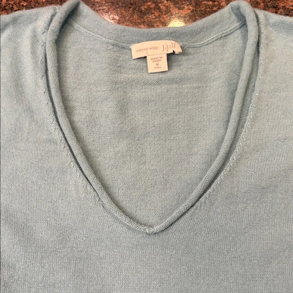 J. Jill Light Teal Merino Wool Sweater - Picture 2 of 11